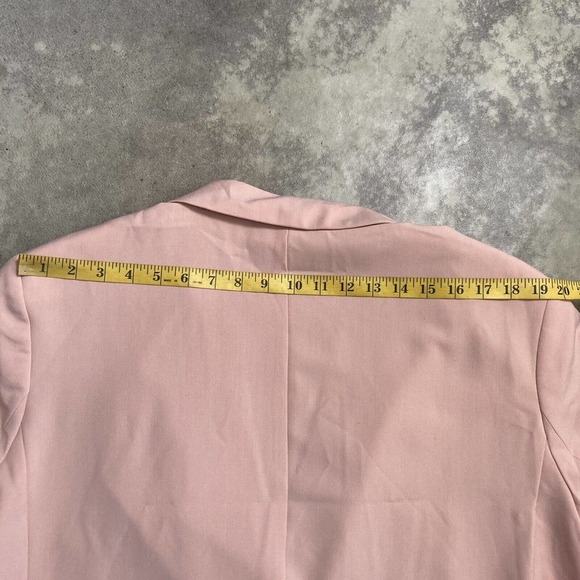 ASOS Blazer Womens 14 Pink Fitted Seamed Single Breasted 2 Button Closure - Picture 4 of 12